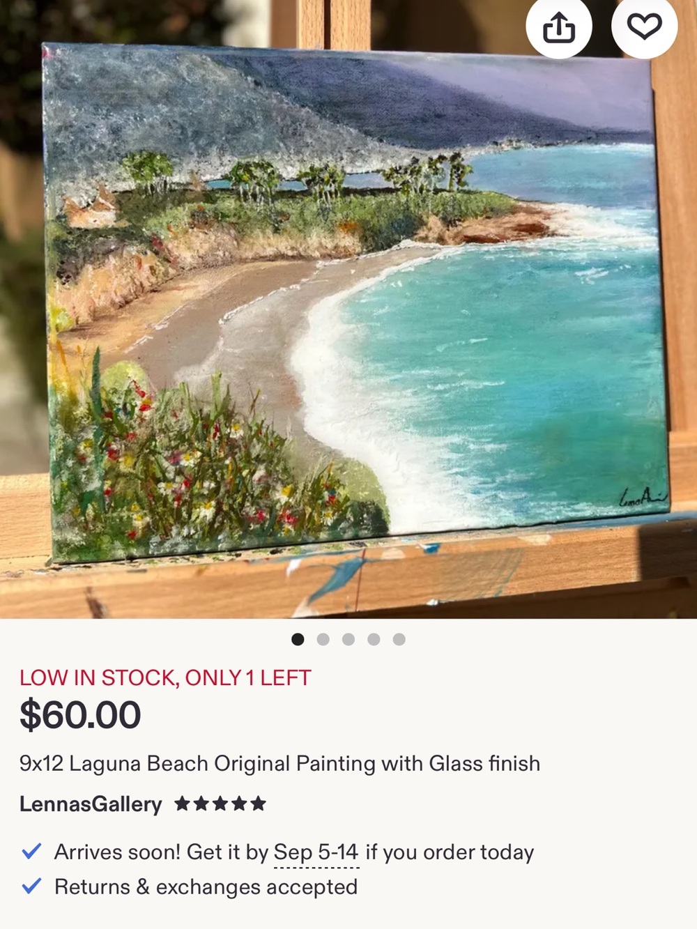 Gallery Laguna Beach Coastal Painting - Turquoise, Blue & Green